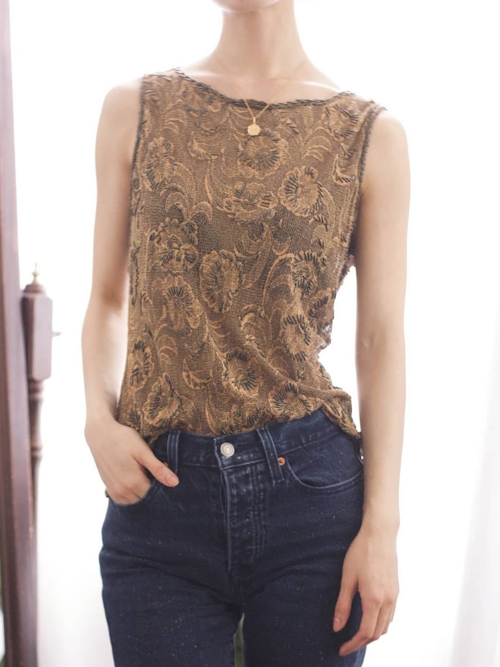 Vivienne Tam beaded knit top size 2